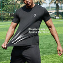Camiseta Esportiva Masculina Dry Fit Respirável e Elástica Secagem Rápida