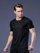 Kit 10 Camisetas Masculinas Dry Fit Preta Secagem Rápida Respirável para Academia e Corrida
