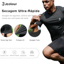 Camiseta Esportiva Masculina Dry Fit Respirável e Elástica Secagem Rápida